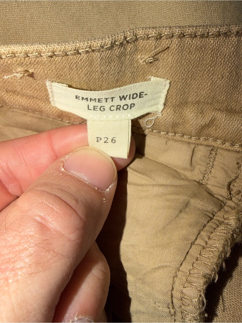 Madewell The Petite Emmett Wide-Leg Crop Pant: Welt Pocket Edition women’s 26P - Picture 5 of 9